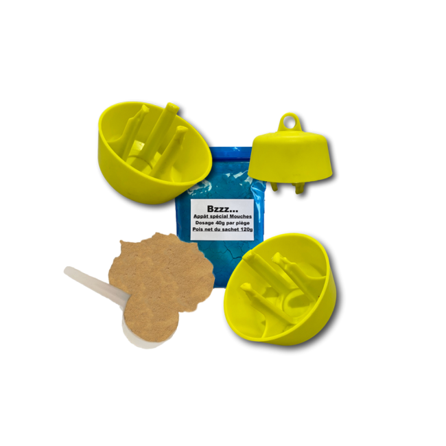 Lot De 10 Pièges à Mouches En Balle Jaune - Diamètre 8,3 Cm (3,27") - Étanche Et Résistant Aux UV - Avec Attractif Adhésif - 9